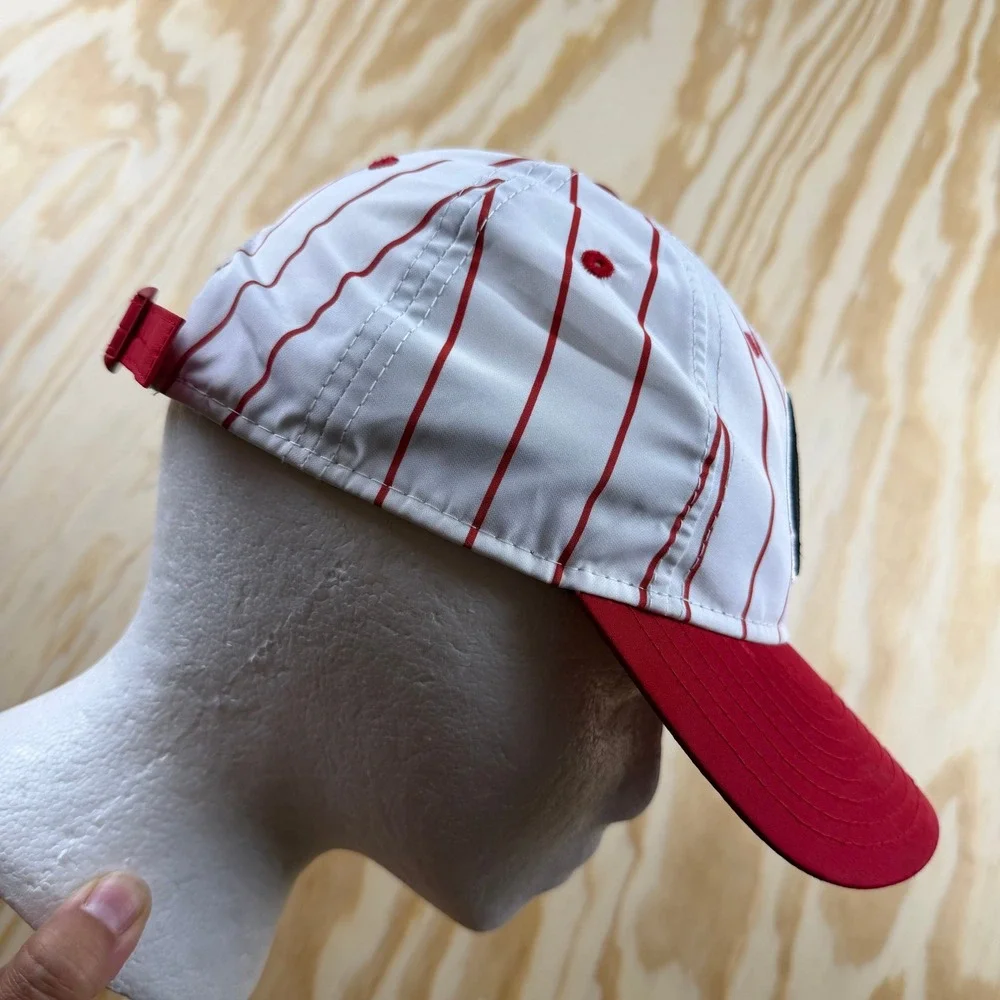 New Era 9TWENTY Youth MiLB Billings Mustangs Pinstripe Baseball Hat Red White